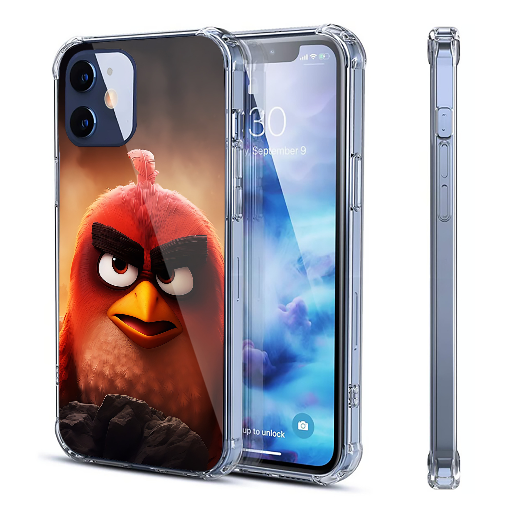 （画像用） Angry Birds アングリーバード 【iPhone 12シリーズ対応】透明スマホケース（クリアソフトケース）